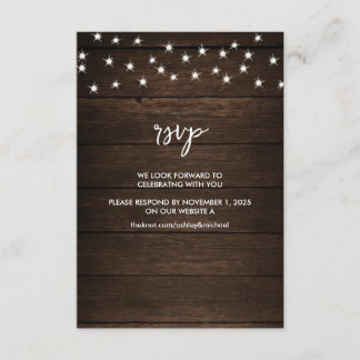 Boots & Roses Personalised Wedding RSVP by Website Enclosure Card