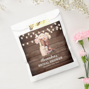 Boots Rustic Cowgirl BRIDAL SHOWER Thank You Favour Bags