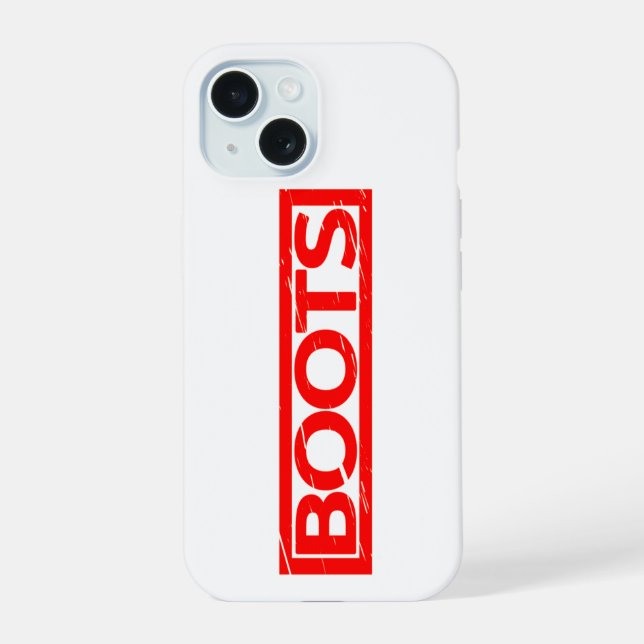 Boots Stamp iPhone 15 Case (Back)