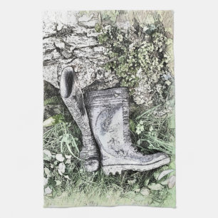 BOOTS TEA TOWEL