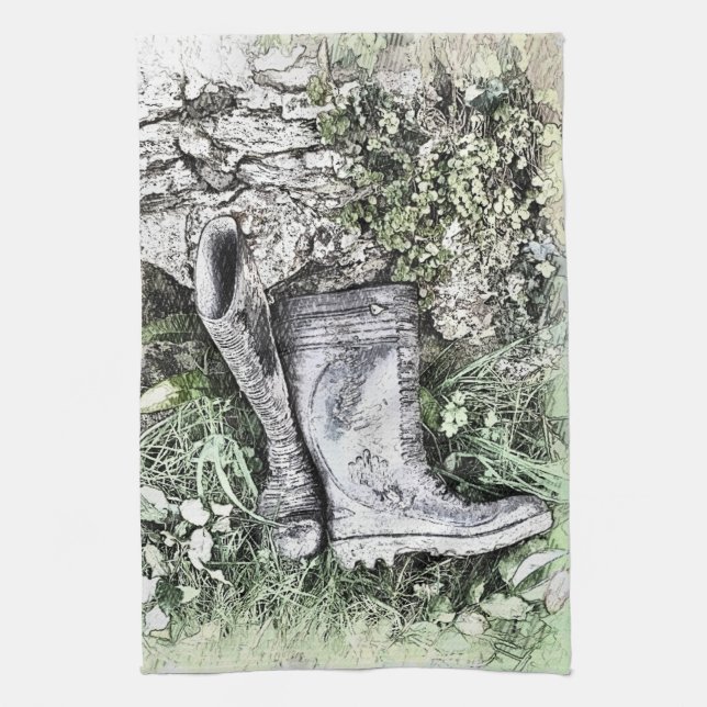 BOOTS TEA TOWEL (Vertical)