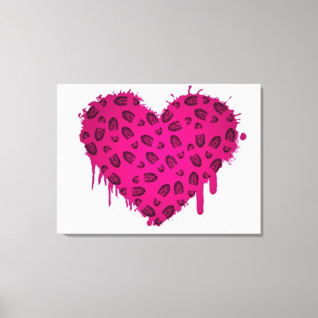bootstomp heart canvas print (Front)