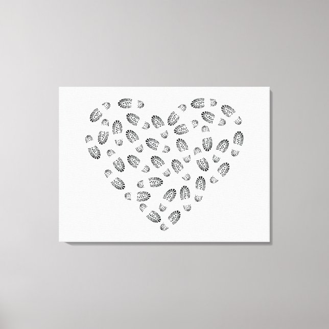bootstomp heart canvas print (Front)