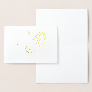 bootstomp heart gold foil card