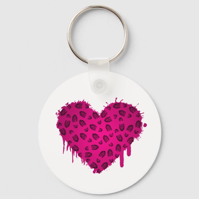 bootstomp heart key ring (Front)