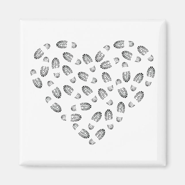 bootstomp heart magnet (Front)