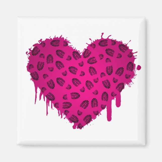 bootstomp heart magnet (Front)