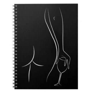 Booty and wine oclock - B&W Notebook