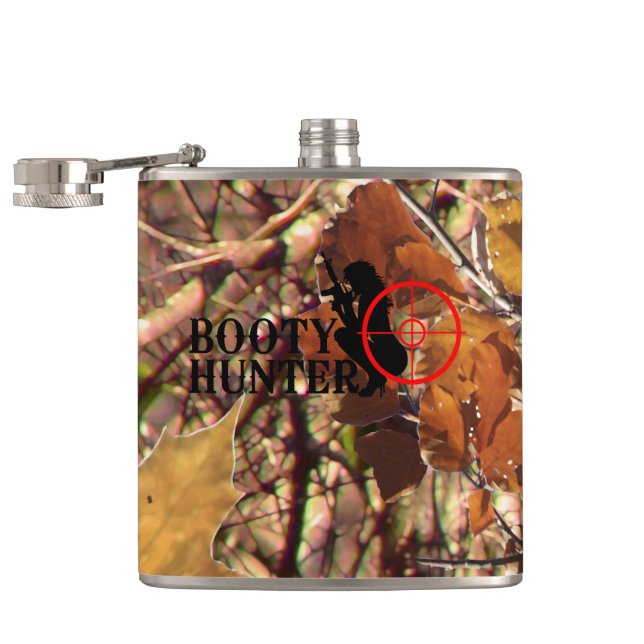 Booty Hunter on Fall Camo Hip Flask (Opened)