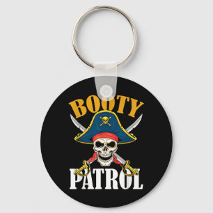 Booty Patrol Pirate Halloween Key Ring
