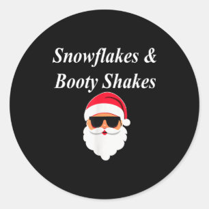 Booty Shake Christmas Funny Naughty Dirty Raunchy Classic Round Sticker
