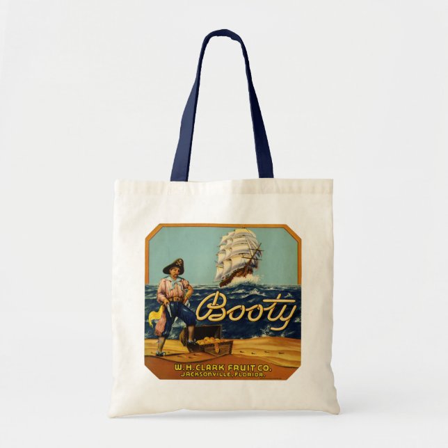 Booty | Vintage Citrus Label Tote Bag (Front)