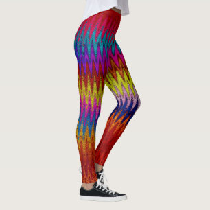 Bootyliscious Liquid Paint Rainbow Tie-dye Storm Leggings