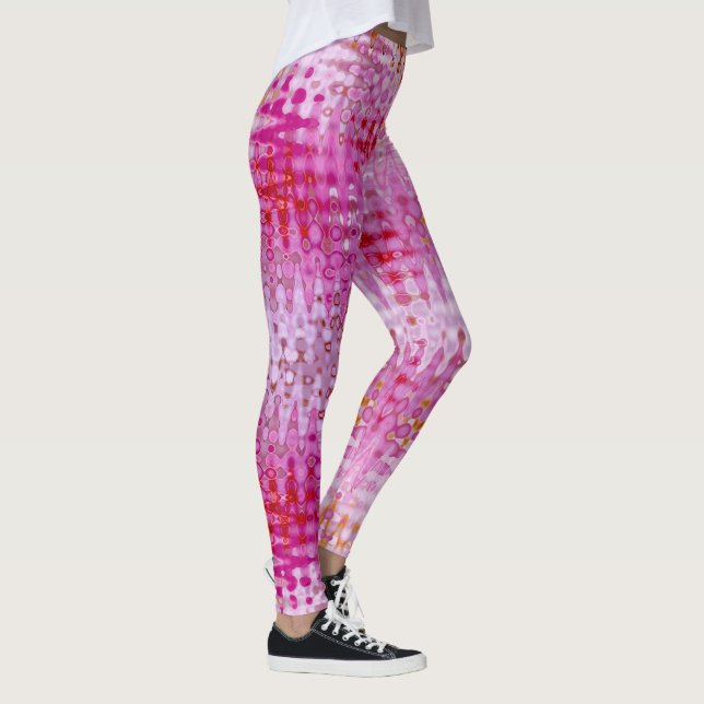 Bootyliscious Liquid Pink Wildflowers Rave Leggings (Right)