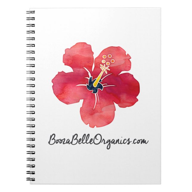 BoozaBelle Organics Spiral Notebook (Front)