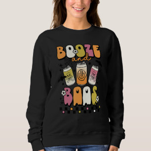 Booze And Boos Groovy Boo Crew Halloween Costume Sweatshirt