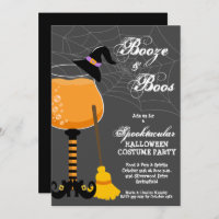 Booze and Boos Halloween Wine Glass
