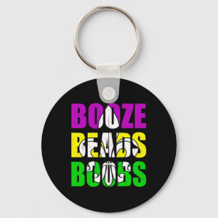 Booze Breast Beads Mardi Gras Women Men Adults  Key Ring