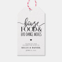 Booze Food and Bad Dance Moves Wedding Invitation