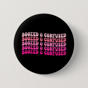 Boozed And Confused Bachelorette Party Bride Squad 6 Cm Round Badge
