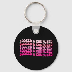 Boozed And Confused Bachelorette Party Bride Squad Key Ring