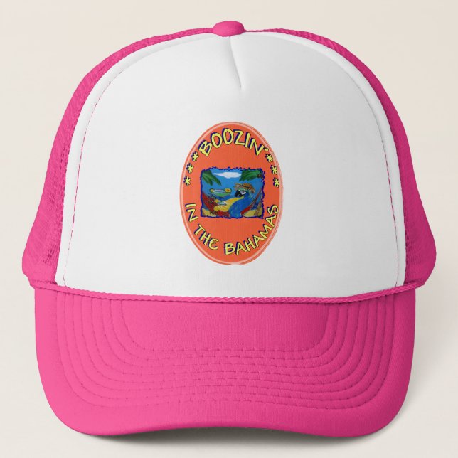 BOOZIN' IN THE BAHAMAS TRUCKER HAT (Front)