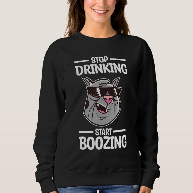 Boozing Alcohol Drinking Party Festival Sweatshirt (Front)