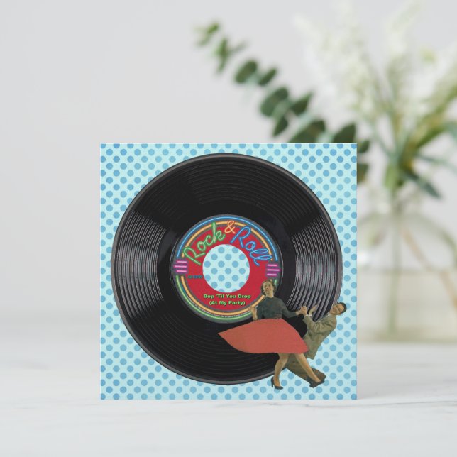 Bop 'Til You Drop Invitation (Standing Front)