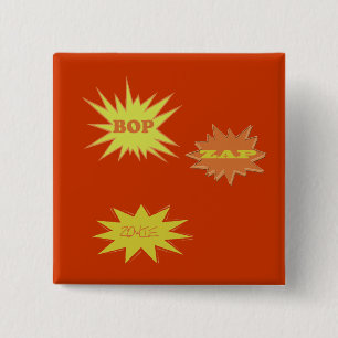 BOP ZAP ZOWIE  RETRO 15 CM SQUARE BADGE