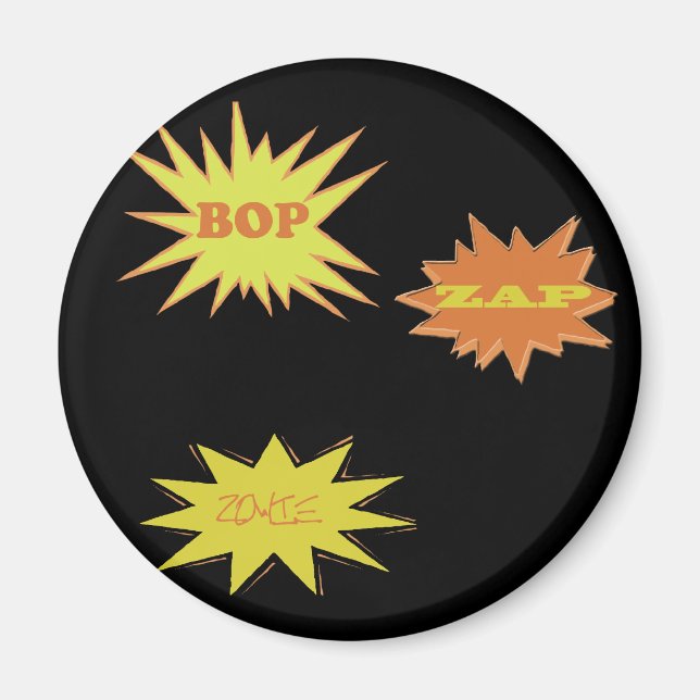 BOP ZAP ZOWIE  RETRO MAGNET (Front)