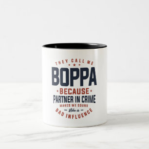 Boppa Because Partner in Crime Design Two-Tone Coffee Mug