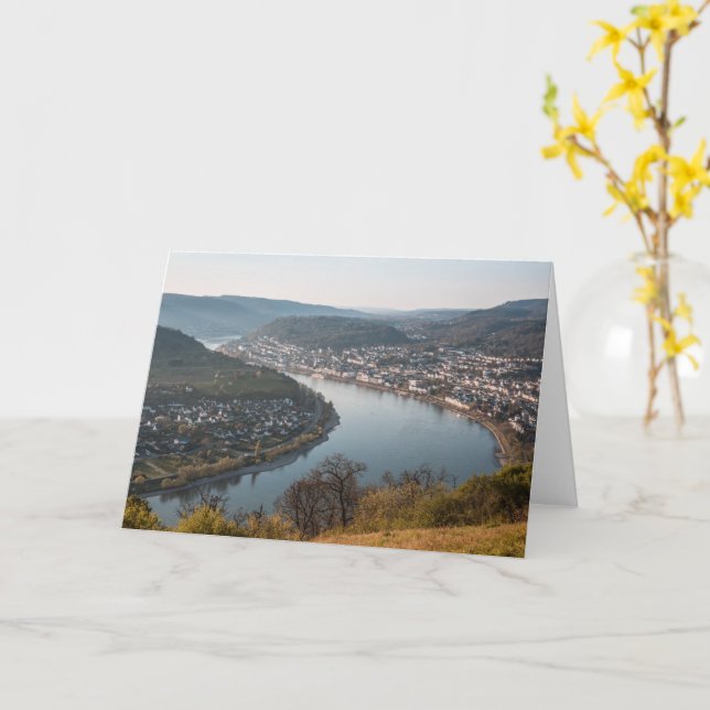 Boppard Landscape Photo Card (Yellow Flower)