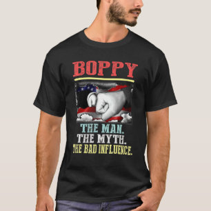 Boppy The Man Myth Bad Influence Vintage American T-Shirt