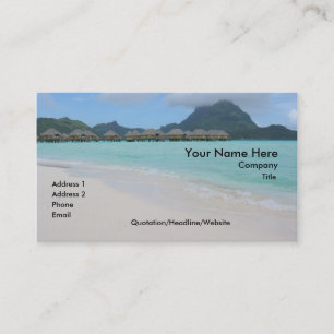 Bora Bora Beach Business Card
