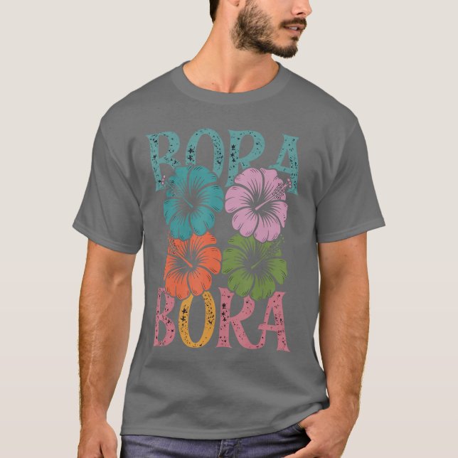 Bora Bora Beach Souvenirs Tropical Beach Vacation T-Shirt (Front)