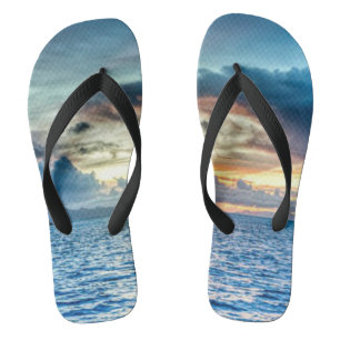 Bora Bora beautiful sunset Jandals