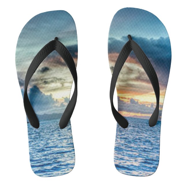 Bora Bora beautiful sunset Jandals (Footbed)
