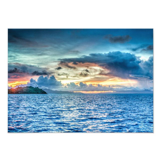 Bora Bora beautiful sunset Photo Print (Front)