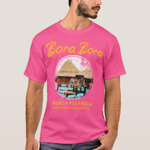 Bora Bora Bungalow French Polynesian Vintage T-Shirt