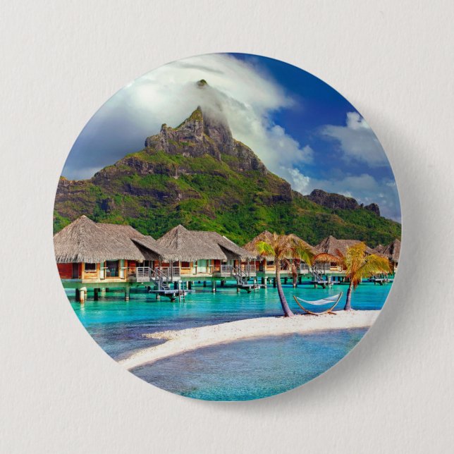 Bora Bora Caribbean Island    7.5 Cm Round Badge (Front)