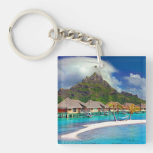 Bora Bora Caribbean Island Key Ring