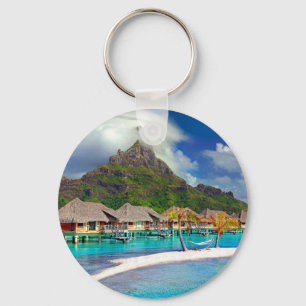 Bora Bora Caribbean Island Key Ring
