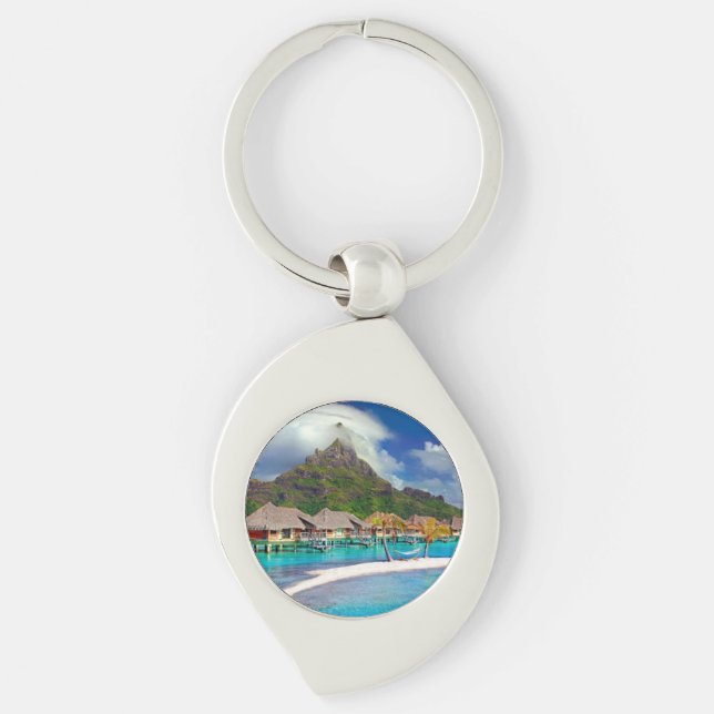 Bora Bora Caribbean Island    Key Ring (Front)