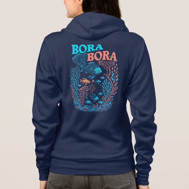 Bora Bora Coral Reef Hoodie (Back)