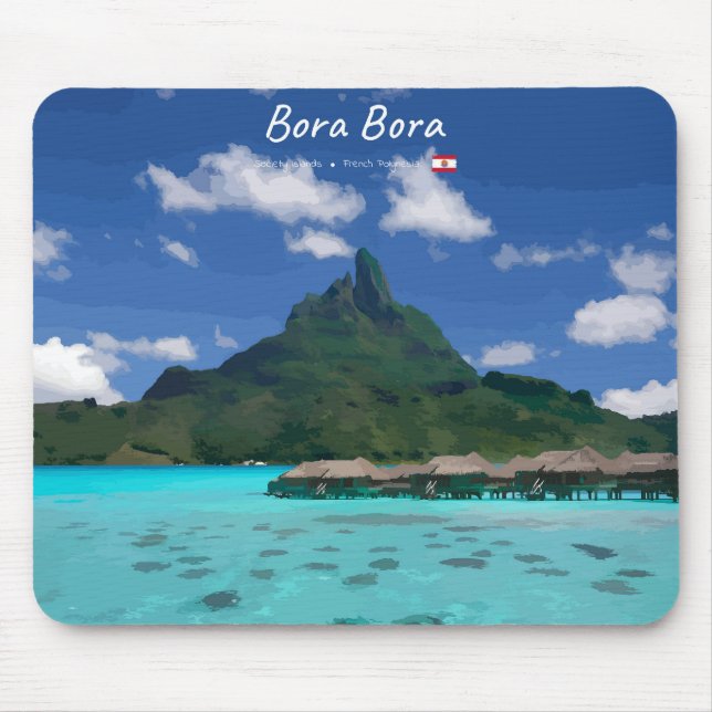 Bora Bora, French Polynesia - Beach Resort Mouse Pad (Front)
