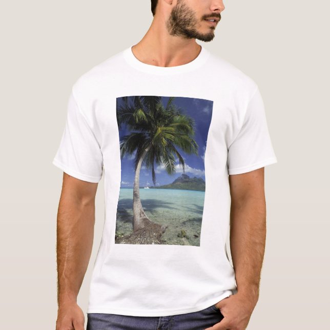 Bora Bora, French Polynesia Mt. Otemanu seen T-Shirt (Front)
