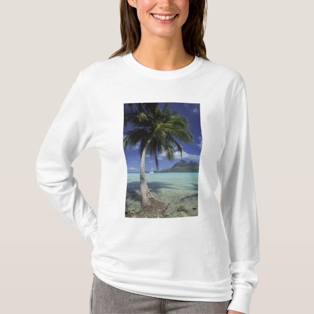 Bora Bora, French Polynesia Mt. Otemanu seen T-Shirt (Front)