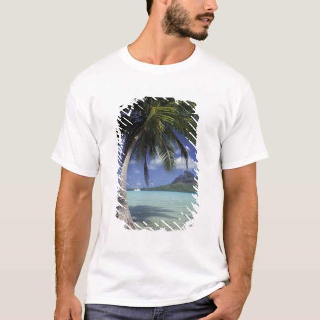 Bora Bora, French Polynesia Mt. Otemanu seen T-Shirt (Front)