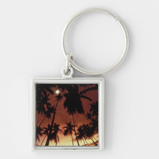 Bora Bora, French Polynesia Sunset shot through Key Ring (Front)