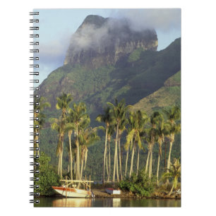 Bora Bora, French Polynesia Waterfront scene and Spiral Notebook